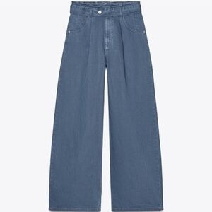 Zara Wide-Leg Paperbag Trousers